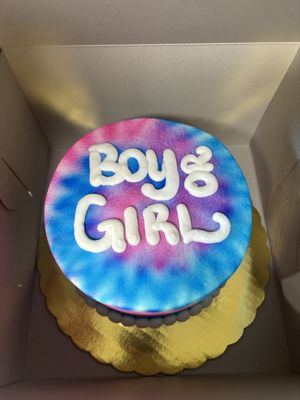 Gender reveal cake🩷  at Baker Benji's in Dayton