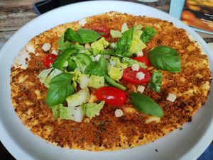 Pizza at Martin's Musikcafé in Doemitz