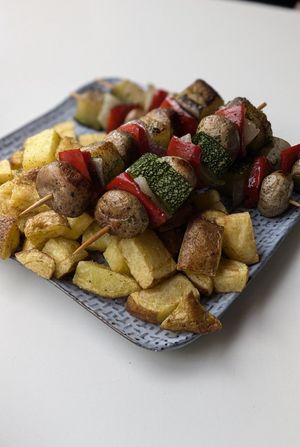 🍢 Brochetas with Champions + Potatoes - 26PEN at Quntu in Ica