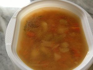 Radha vegetable soup at Radha Cuisine in Timisoara