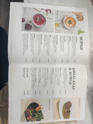 Soups and salads (most are vegan options) at Artesano 81 by Crepes & Waffles in Cundinamarca