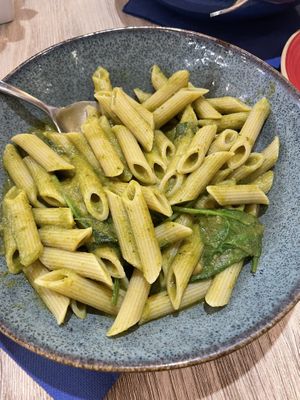 Green pasta   at Olympique in Albufeira