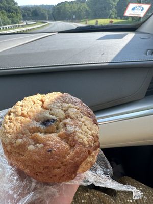 Vegan blueberry muffin  at Raz Coffee in Asheville