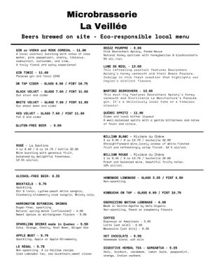DRINK august 2025
 at La Veillée - Microbrasserie et Pub in Sainte-agathe-des-monts