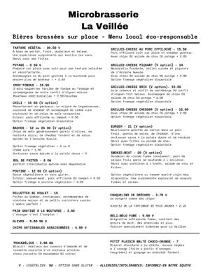MANGER nov 2025 at La Veillée - Microbrasserie et Pub in Sainte-agathe-des-monts