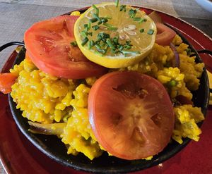 Vegetable Paella at Ego at The Schooner Inn in Penarth