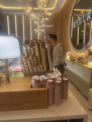 Inside   at Arthur Gelato in Bratislava