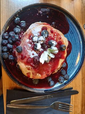 Vegan pancakes at HAUS in Manchester