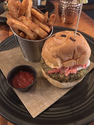 vegan burger  at 317 Main Street in Farmingdale