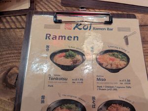 The vegetarian miso can be made vegan (ask for no egg) at KOI Ramen Bar in South East London