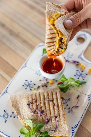 Quesadilla at Nom Nom in Bucharest