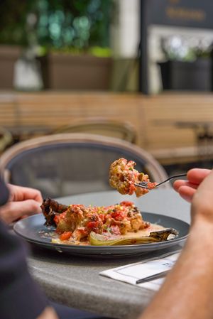 Delicious cauliflower  at Nom Nom in Bucharest