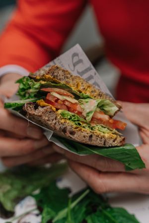 Fresh sandwich at Nom Nom in Bucharest