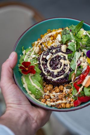 Power Bowl at Nom Nom in Bucharest