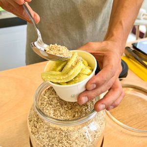 Tiger nut topping  at Yin Yum Snowfruit in Mallorca