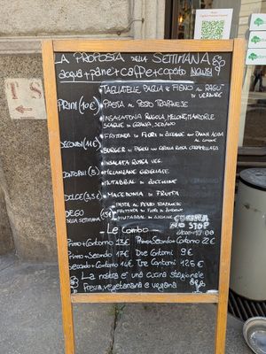 Today's menu at Respeat in Turin