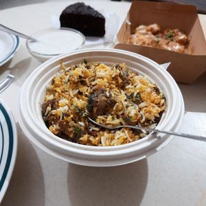Oyester mushroom briyani at Simplifry in Bangalore