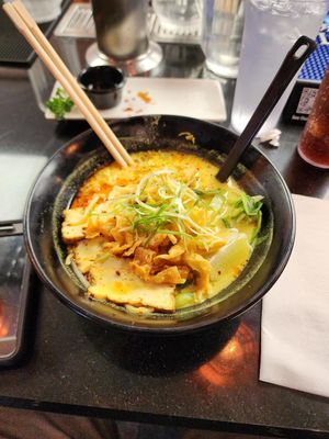 Curried tofu ramen at Noodle Boulevard in Cary