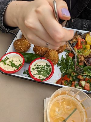 Falafel plate at Café NIL in Vienna