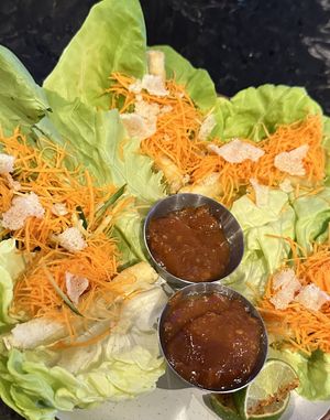 Vegan Angry Tofu Lettuce Wraps  at Earls Kitchen + Bar - Calgary Trail NW in Edmonton
