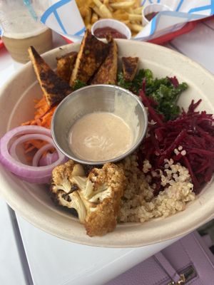 Lemon Tahini Bowl with Tempeh   at Dale and Dollops in Ocean Grove
