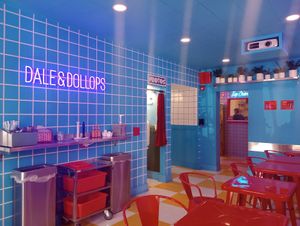 Inside seating at Dale and Dollops in Ocean Grove
