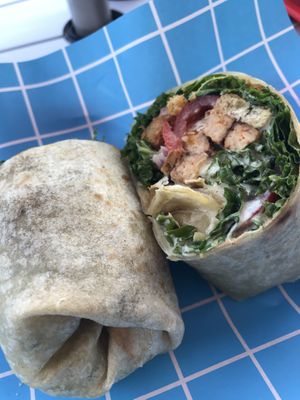 Tempeh Caesar wrap  at Dale and Dollops in Ocean Grove
