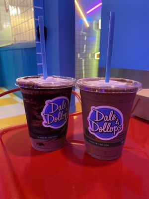 Chocolate shake and PB shake  at Dale and Dollops in Ocean Grove