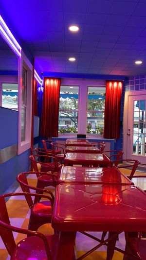 Interior, cute seating   at Dale and Dollops in Ocean Grove