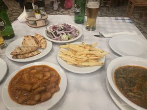 Our mezze meal  at Brouklis Grill Taverna in Corfu