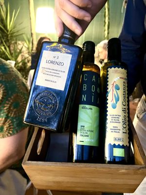 Brands from the Olio Samples  at Villa Costanza in Palermo