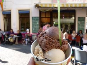 Vegan chocolate and hazelnut ice-cream at Kiez & Kugel in Berlin