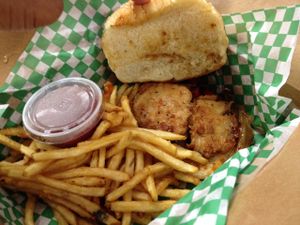 BBQ 'chicken' sandwich at Green New American Vegetarian in Tempe