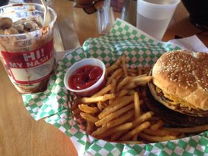 fast food meal! at Green New American Vegetarian in Tempe