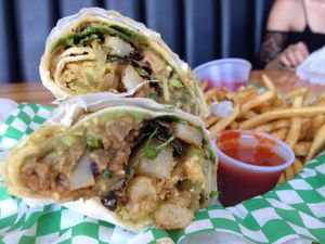 Monster Burrito (special) at Green New American Vegetarian in Tempe