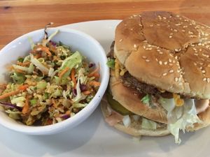 Big Wac with Tahini Coleslaw at Green New American Vegetarian in Tempe