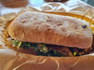 Philly Cheesesteak at Green New American Vegetarian in Tempe