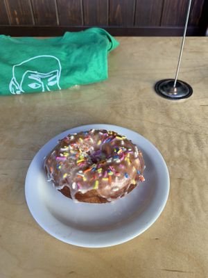 Sprinkled donut.  at Green New American Vegetarian in Tempe
