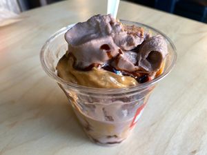 Chocolate Peanut Butter Soy Sundae at Green New American Vegetarian in Tempe