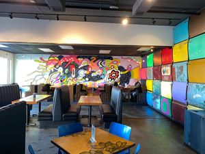 Dining area at Green New American Vegetarian in Tempe