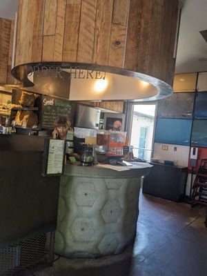 Order counter at Green New American Vegetarian in Tempe