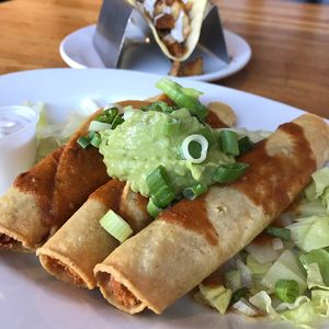 The Three Amigos (potato taquitos special) at Green New American Vegetarian in Tempe