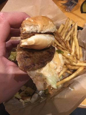 The “Big Wac”! Yum!  at Green New American Vegetarian in Tempe