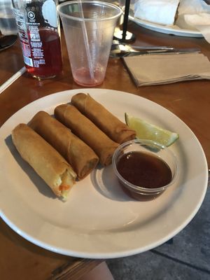 Delicious egg less rolls at Green New American Vegetarian in Tempe