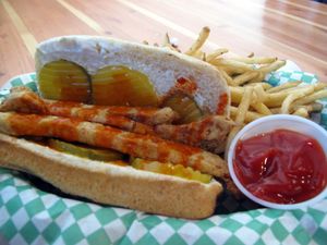 Wendy's Pickle at Green New American Vegetarian in Tempe