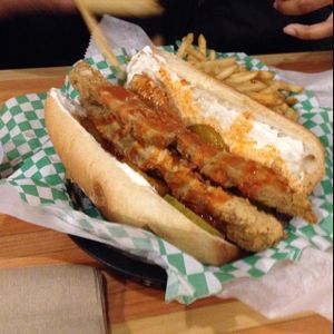 Wendy's Pickle at Green New American Vegetarian in Tempe