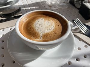 Flat white oat milk  at BLOOMING I Healthy Food Café in Torremolinos