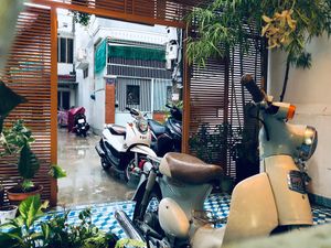 Small parking area for motorbike’s  at Thong Dong in Nha Trang