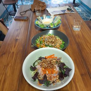 Beautiful freshly made salads at Thong Dong in Nha Trang