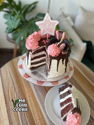 Birthday cake at Mr Vegan Cookie - Pre-order Only in Haifa
